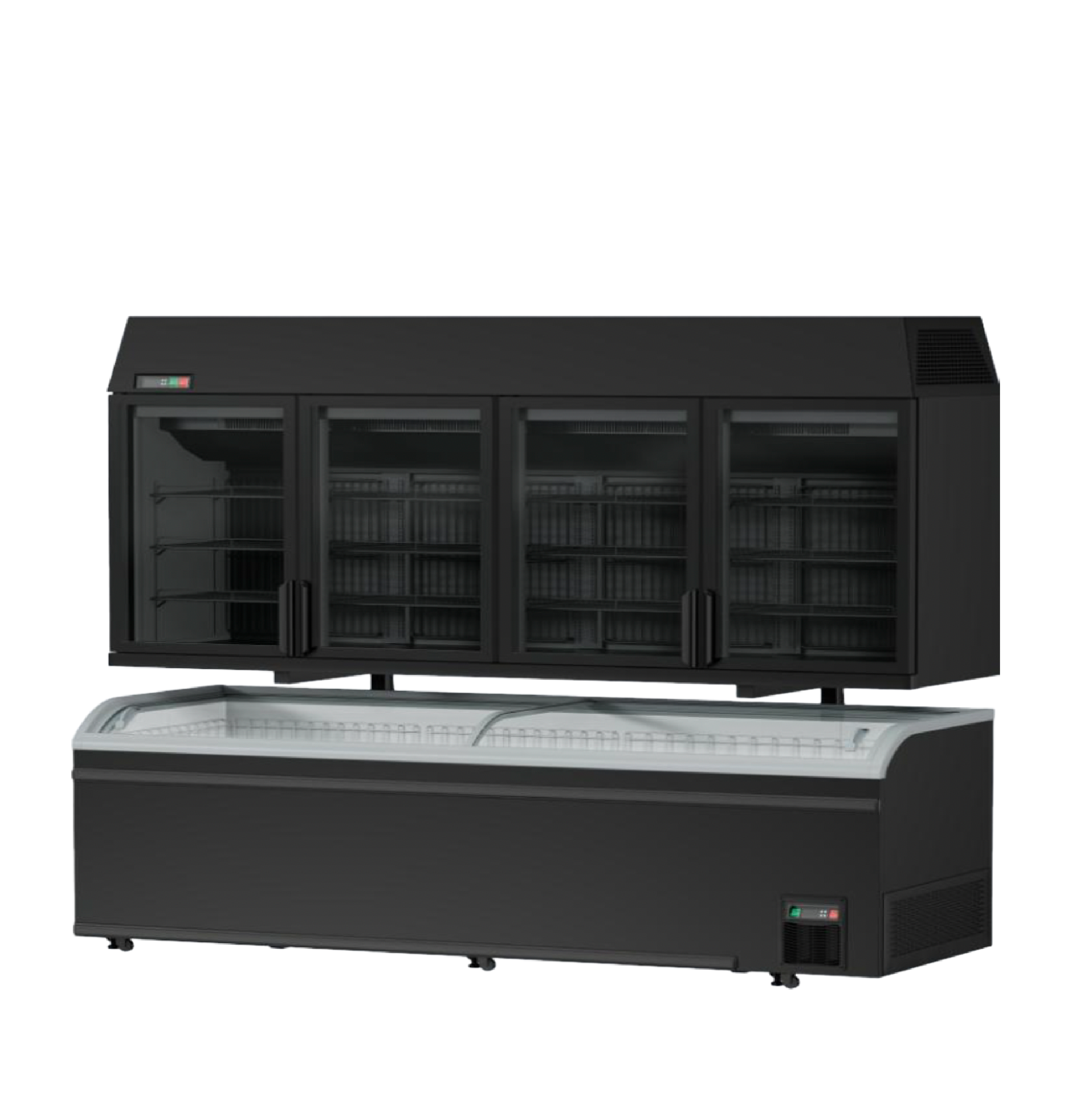 Queens - TOP4-DF 4 Door Top Glass Freezer